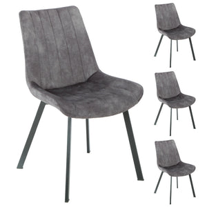 Sloane Fabric Dining Chairs (Set Of 4) Grey