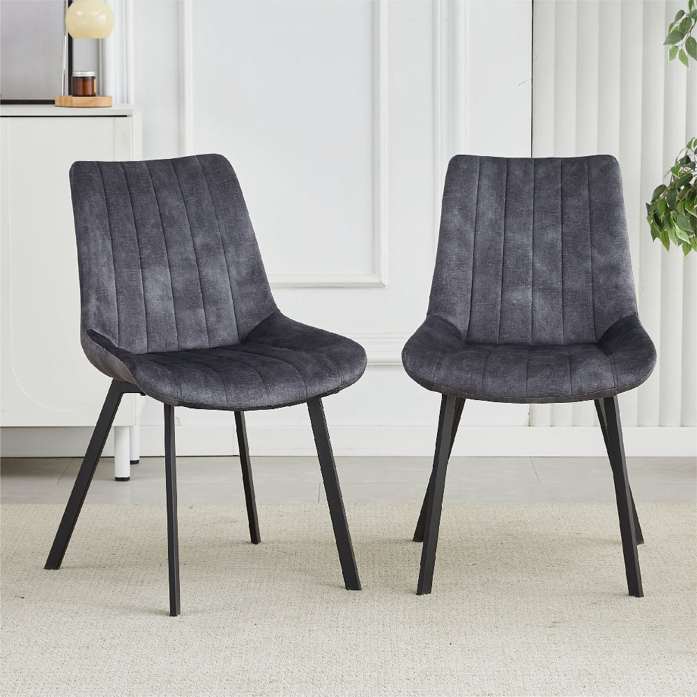 Sloane Fabric Dining Chairs (Set Of 4) Grey