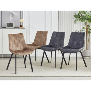 Sloane Fabric Dining Chairs (Set Of 4) Grey