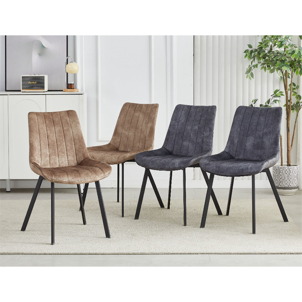 Sloane Fabric Dining Chairs (Set Of 4) Taupe