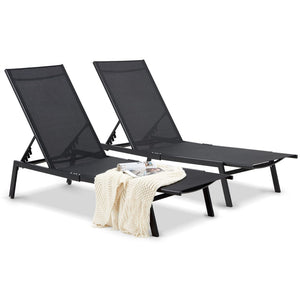 Sirocco (Set Of 2) Sunloungers Black