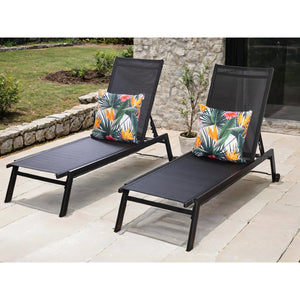 Sirocco (Set Of 2) Sunloungers Black