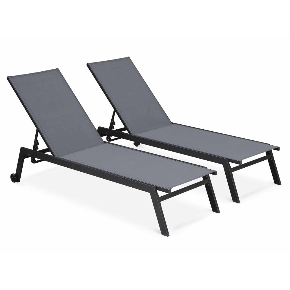 Sirocco (Set Of 2) Sunloungers Black