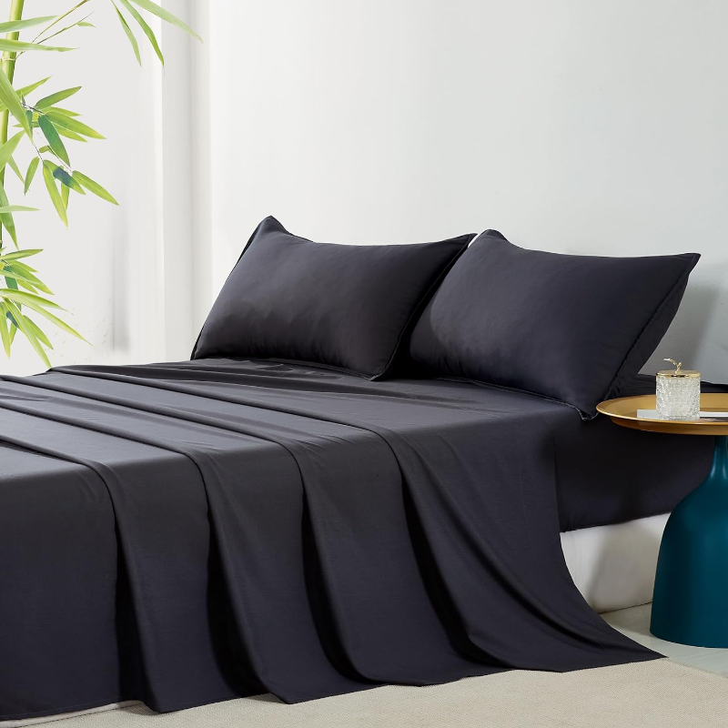 Bamboo Microfibre Sheet Set Charcoal King