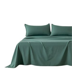 Bamboo Microfibre Sheet Set Green Queen