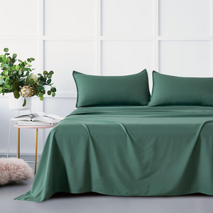 Bamboo Microfibre Sheet Set Green Single