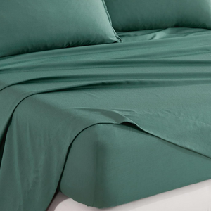 Bamboo Microfibre Sheet Set Green Single