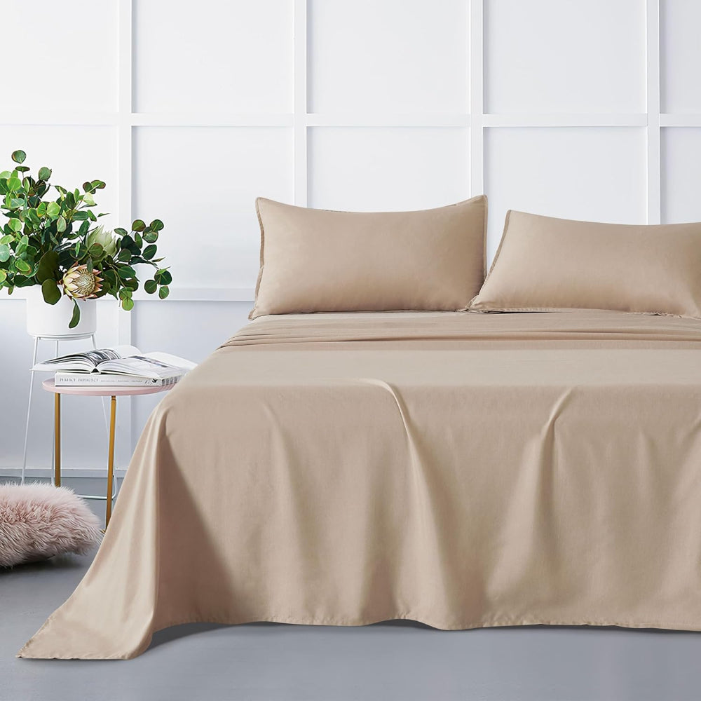 Bamboo Microfibre Sheet Set Linen Single