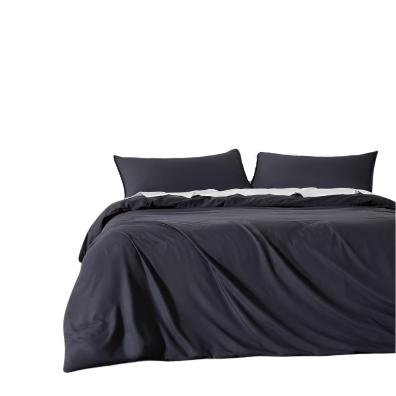 Bamboo Microfibre Quilt Cover Set Charcoal King