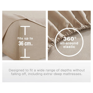 Bamboo Microfibre Sheet Set Linen Double