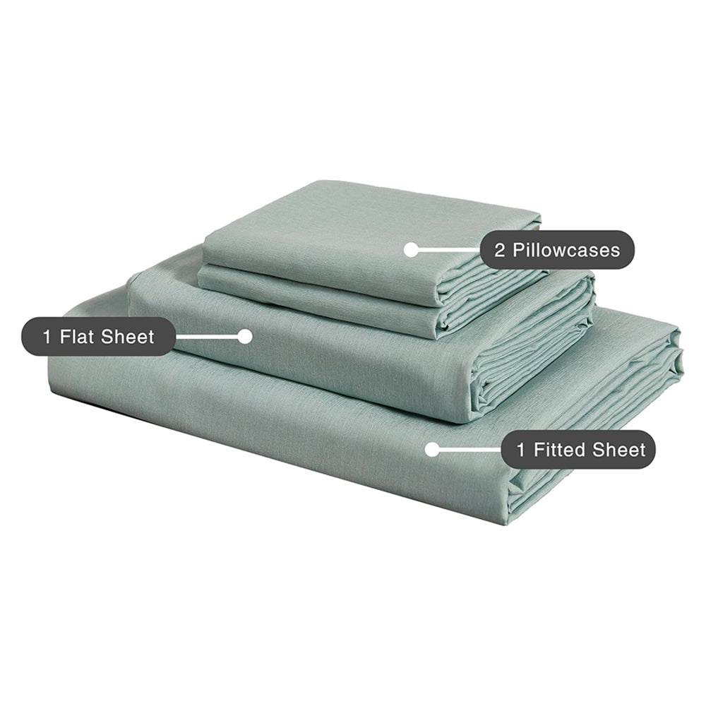 Bamboo Microfibre Sheet Set Sage Green Single