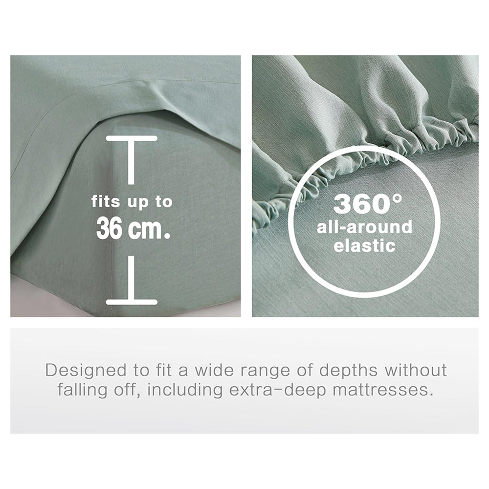 Bamboo Microfibre Sheet Set Sage Green Double