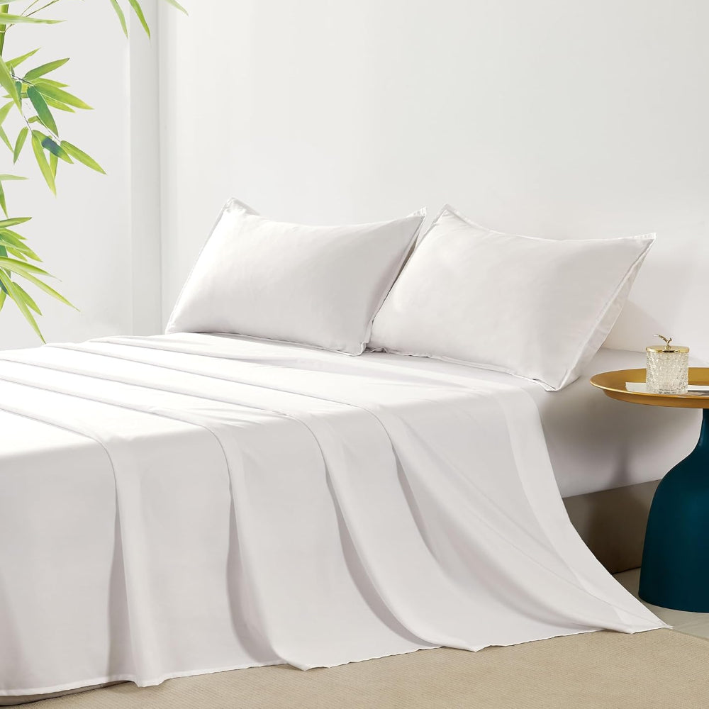 Bamboo Microfibre Sheet Set White Double