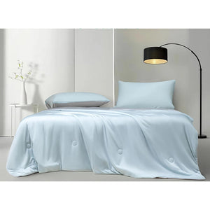 Gioia Casa Ice Cooling Reversible Summer Comforter Blanket (Blue And Grey Queen/King)