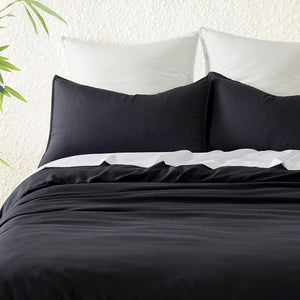 Bamboo Microfibre Quilt Cover Set Charcoal King