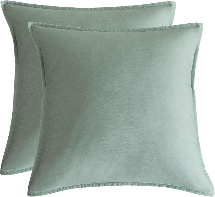 Bamboo Microfibre European Pillowcase X2 One Pair Sage Green