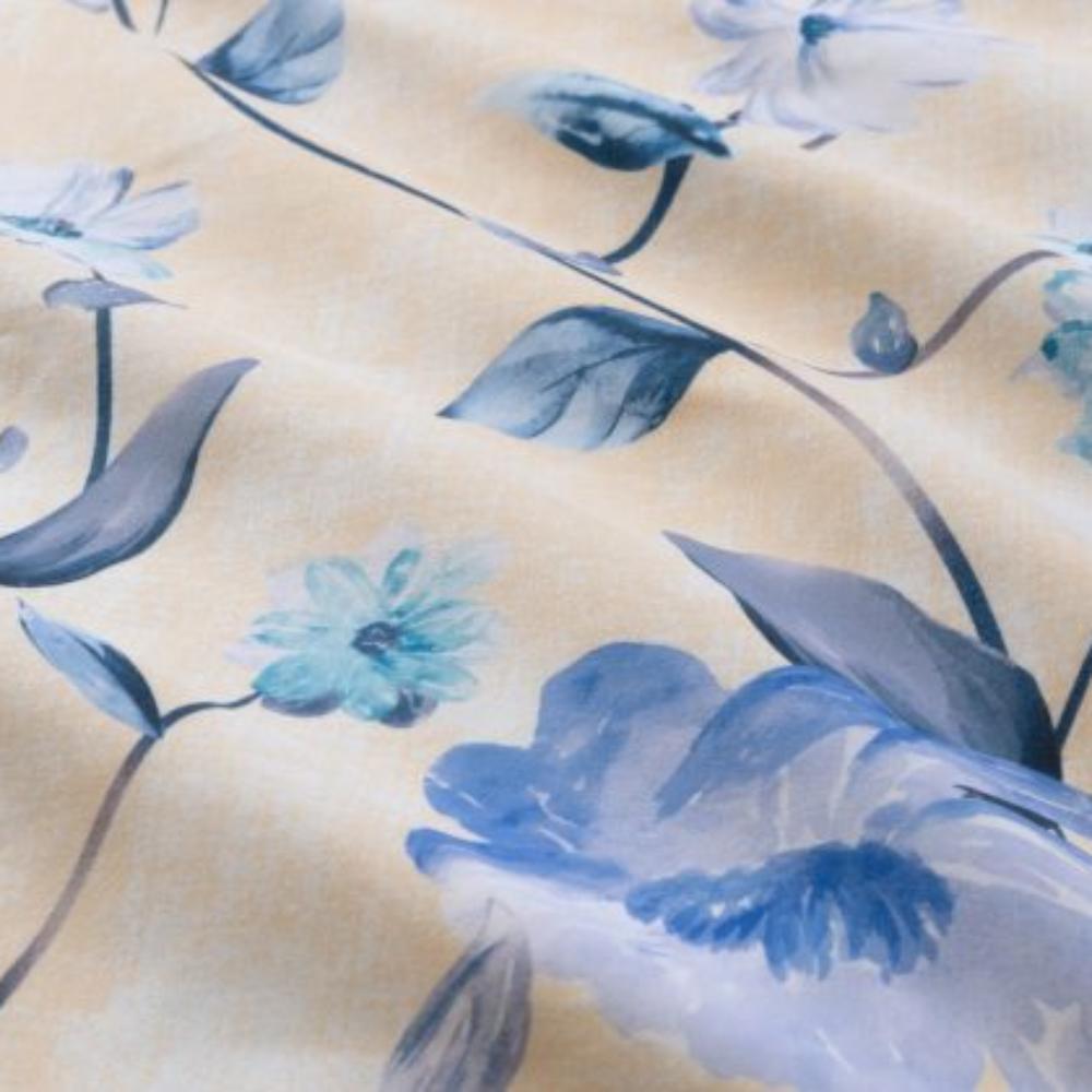 Peach Blossom Printed Microfibre Quilt Cover Set Queen