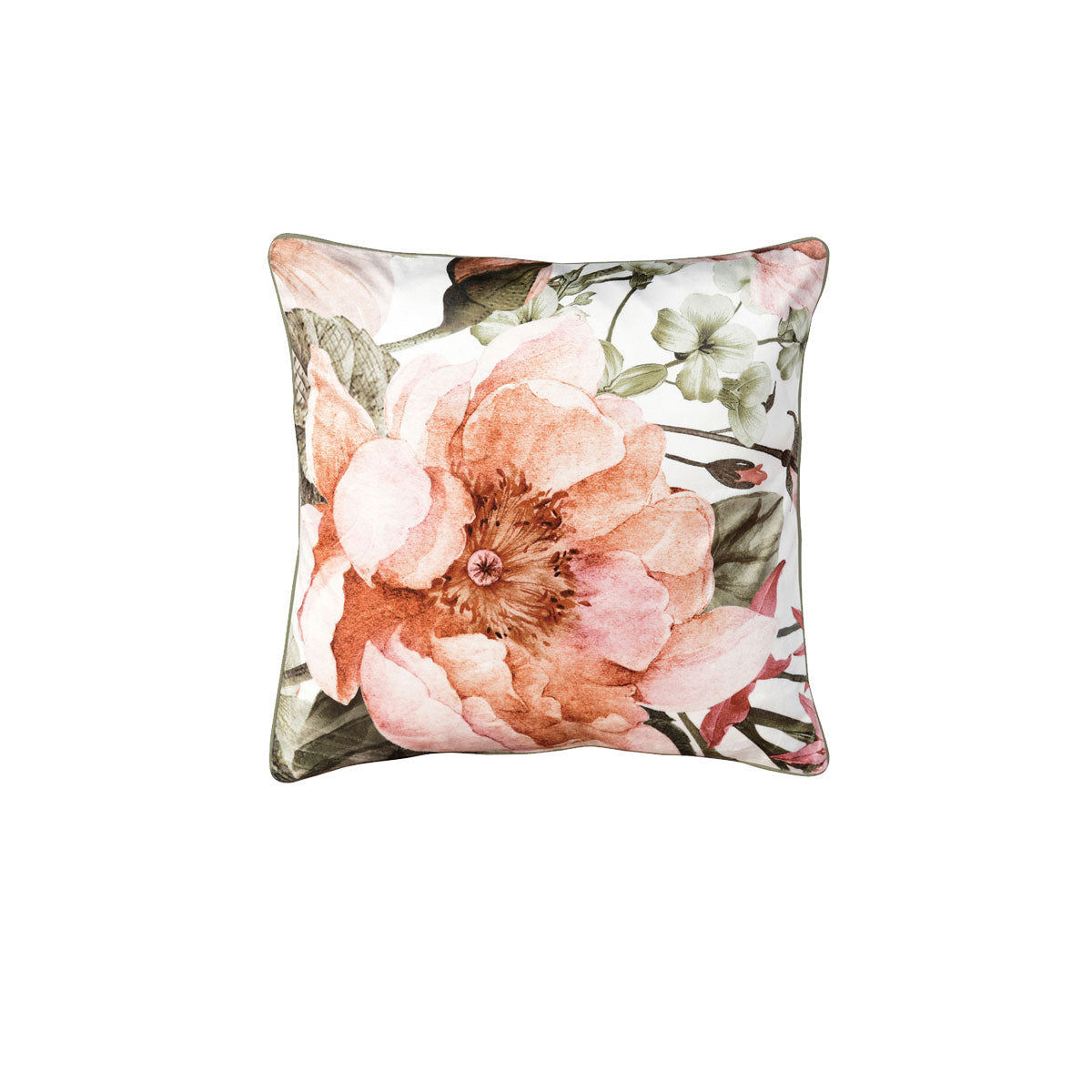 Bianca Eliana White Velvet Square Filled Cushion 43 X 43Cm