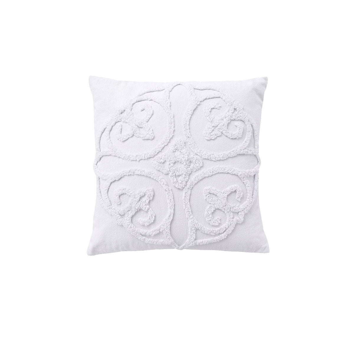 Bianca Ella White Square Filled Cushion 43 X 43Cm