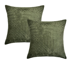 Bianca Pair Of Navarro Olive European Pillowcases 65 X 65Cm