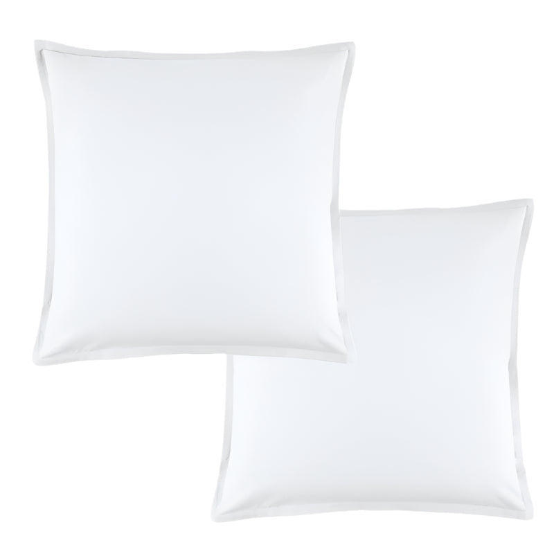 Bianca Pair Of Wellington White Linen Cotton European Pillowcases 65 X Cm