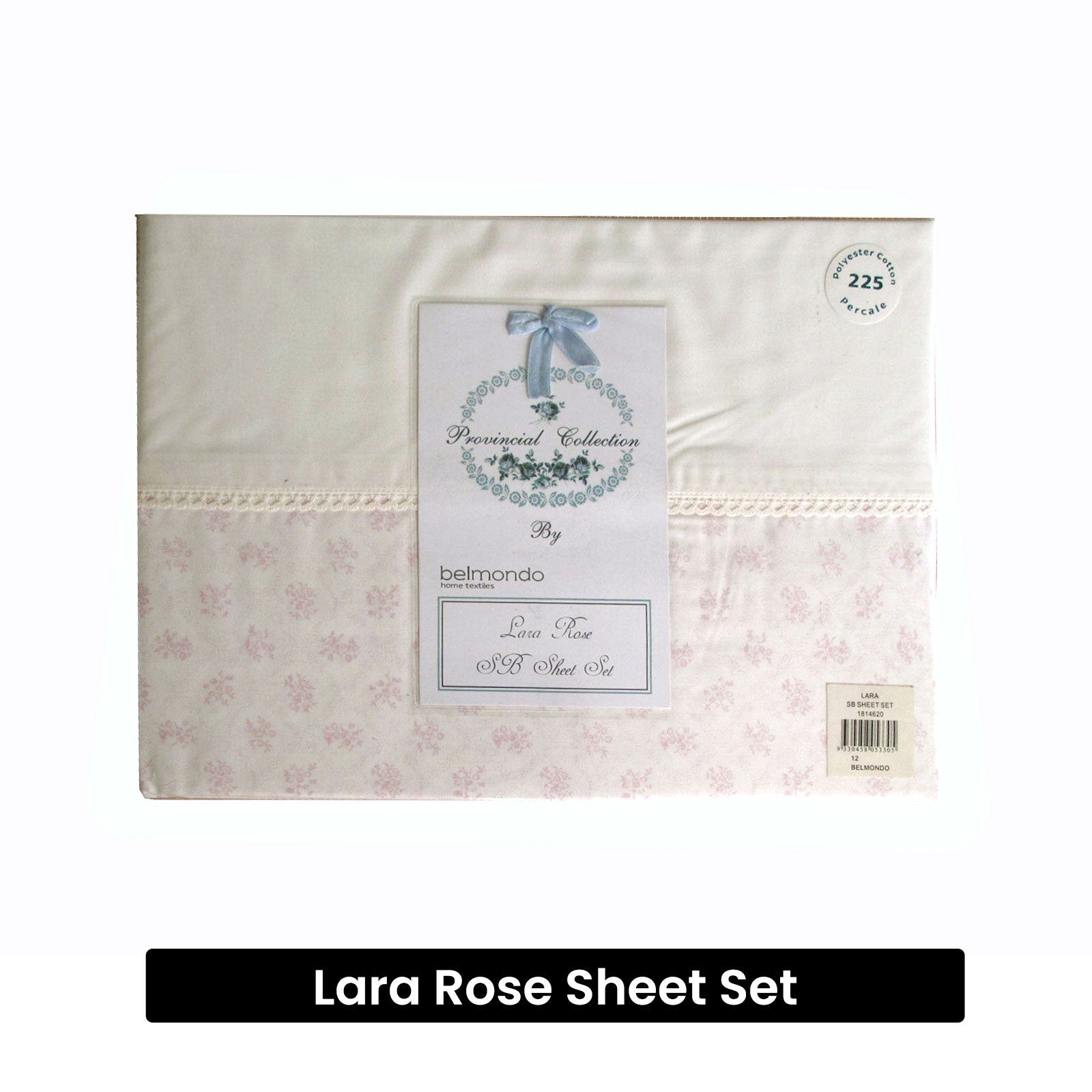 Belmondo 225Tc Lara Rose Sheet Set Single