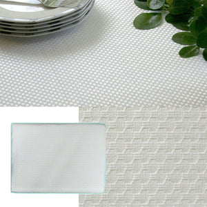 Invitation Prestige Cotton Rich Jacquard Off White Table Cloth 220 X Cm