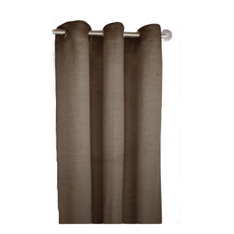 One Piece Of Sienna Eyelet Curtain 120 X 213Cm Walnut