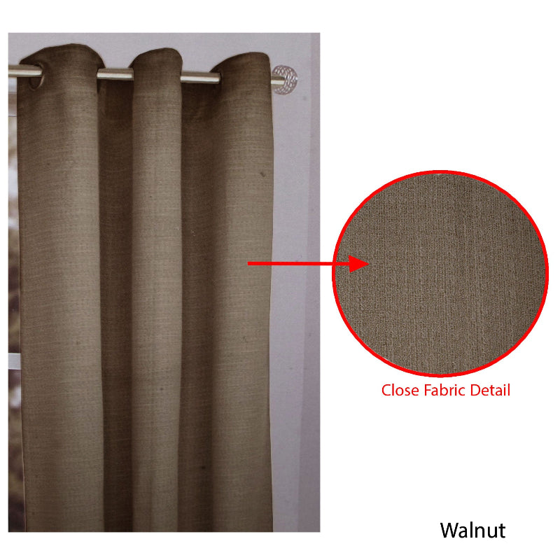 One Piece Of Sienna Eyelet Curtain 120 X 213Cm Walnut