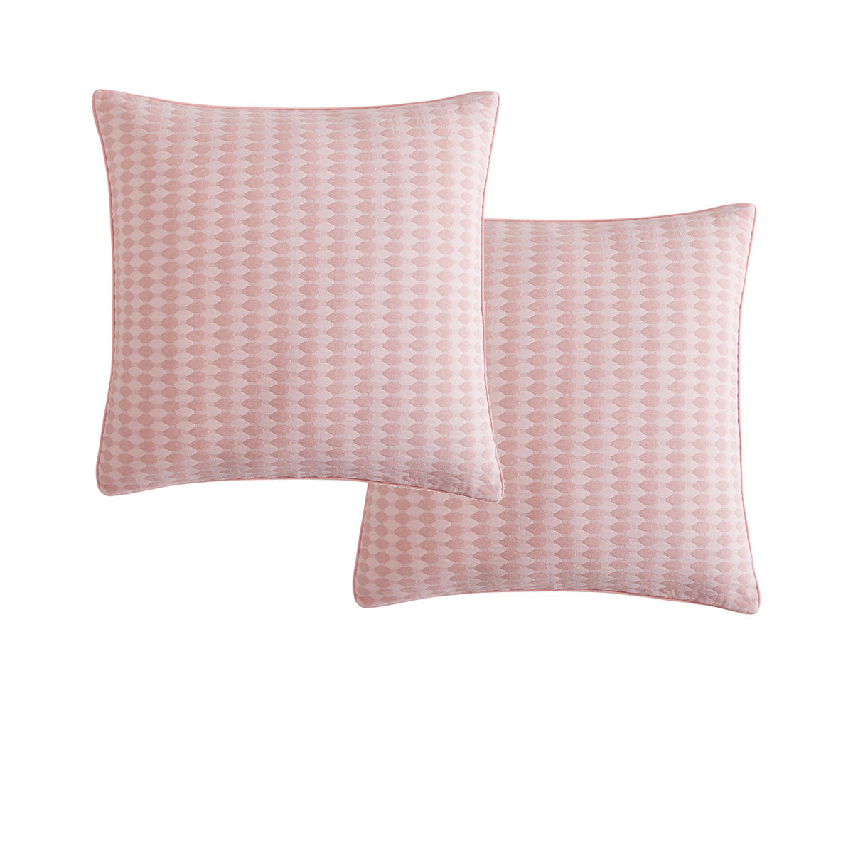 Platinum Collection Pair Of Frankie Blush European Pillowcases 65 X 65Cm