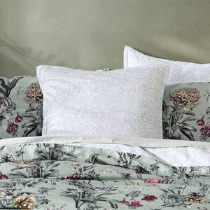 Logan And Mason 250Tc Botanical Coast Sage Cotton Sateen Quilt Cover Set