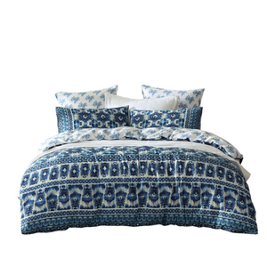 Logan And Mason 250Tc Woolamai Blue Cotton Sateen Quilt Cover Set