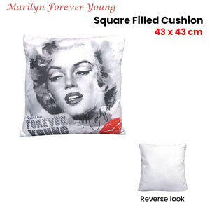 Marilyn Monroe Forever Young Square Filled Cushion 43 X Cm