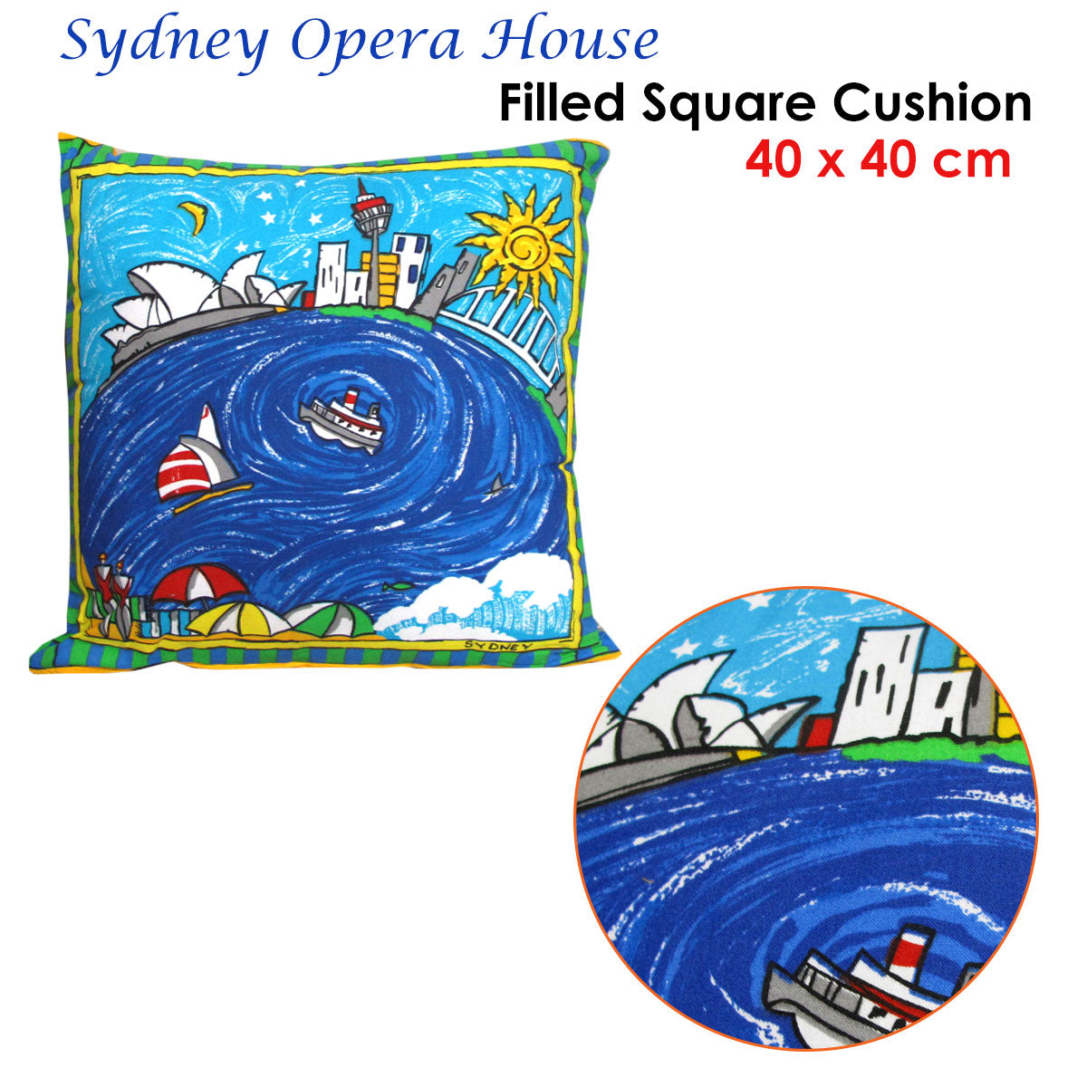 Rapee Sydney Opera House Filled Cushion 40 X Cm