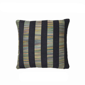 Rapee Ujjain Stripe Filled Cushion Black 45 Cm X