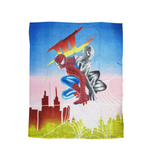 Spiderman Printed Polar Fleece Throw Rug 130 X 160 Cm