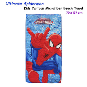 Bloomington Ultimate Spiderman Kids Cartoon Printed Microfiber Beach Towel 70 X 137 Cm