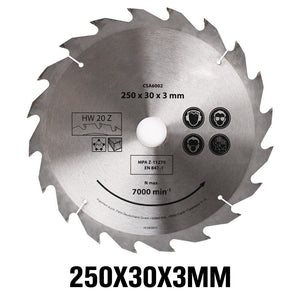 Sedy 10X250mm Circular Saw Blade 20T Disc Wood Timber Cutting 30/20/16Mm Bore