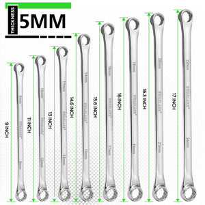 8Pc Aviation Spanner Set Extra Long Wrench Double Ring Crv With Bag 24Mm