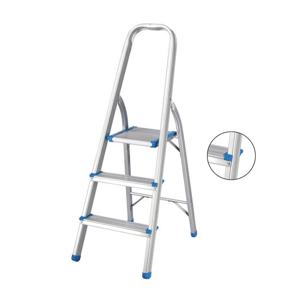 3 Step Ladder Multi Purpose Foldable Folding Aluminium Home Office Shop