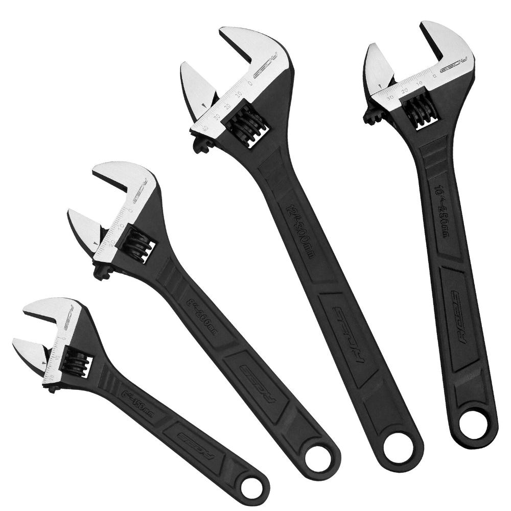 Sedy 4Pc Adjustable Wrench Set Shifter Heavy Duty Sae & Metric Household Repair