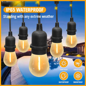 Solar Power 15 Led 18.2M String Lights Wedding Party Waterproof