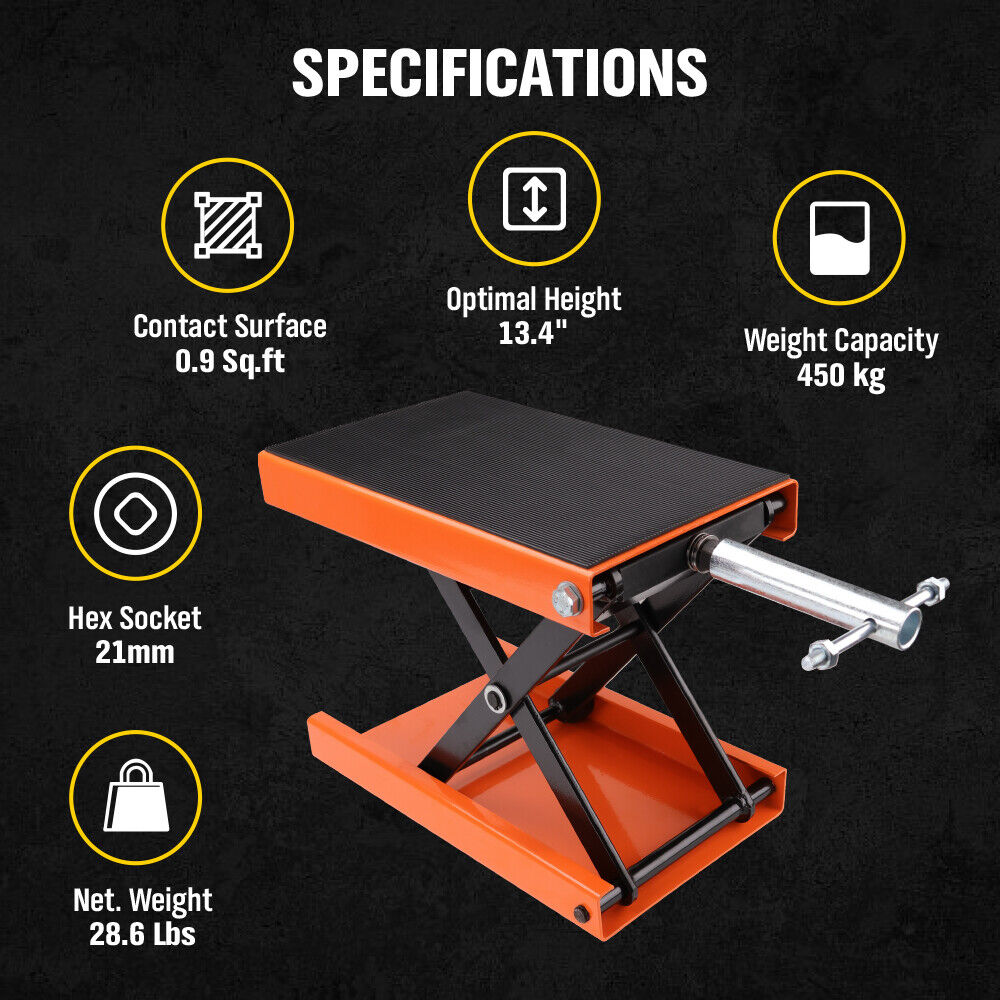 Sedy 205Kg Motorcycle Motorbike Lift Jack Stand Hoist Repair Work Bench