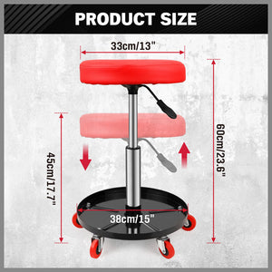 Sedy 150Kg Load Pneumatic Roller Seat Mechanic Rolling Stool With Tool Tray Au