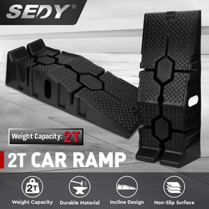 Sedy 2Pcs Ton Heavy Duty Car Ramps 17Cm Rise Antiskid Vehicle Service Au