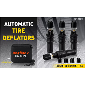 4Pcs Tyre Deflators Air Tire Valve Core Tool 10~30 Psi Portable 4X4 Au