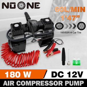 Noone 12V Digital Gauge Tyre Inflator Air Compressor Tire Pump