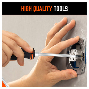 Horusdy 10Pcs Magnetic Screwdriver Set Phillips Slotted Holder Magnetizer Au