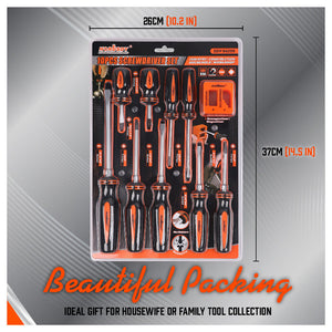 Horusdy 10Pcs Magnetic Screwdriver Set Phillips Slotted Holder Magnetizer Au