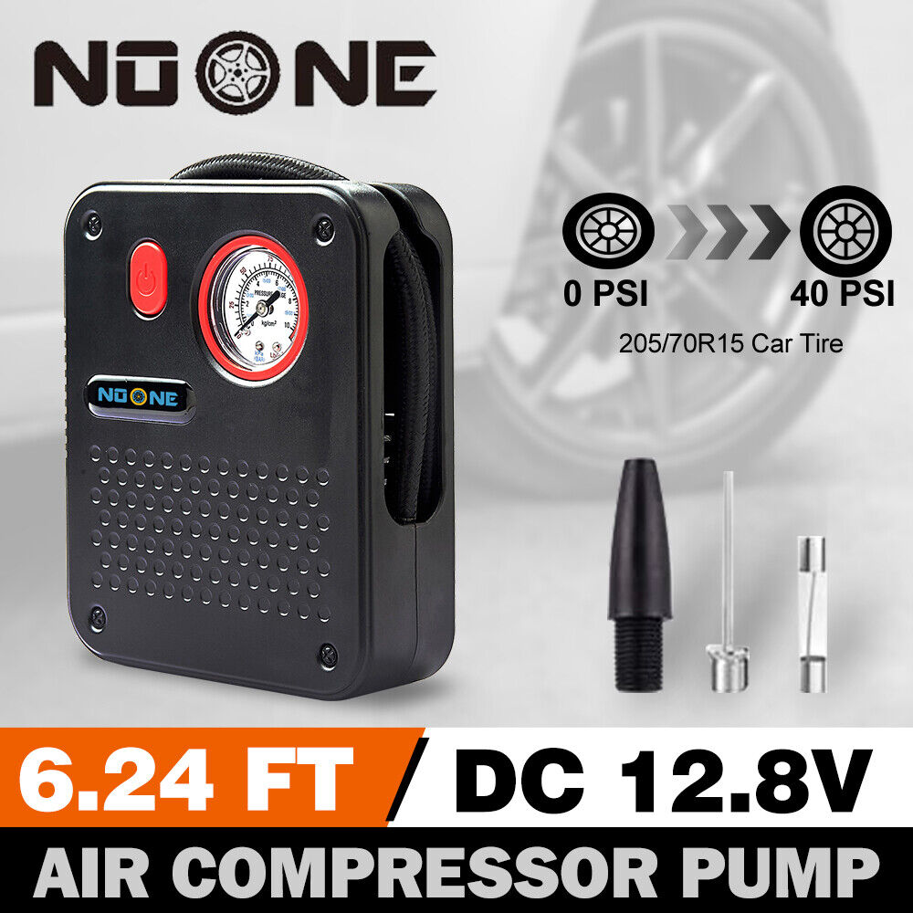 Noone 1.9M Air Compressor Tire Inflator 12V Portable Car Pump 60W